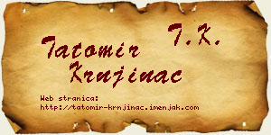Tatomir Krnjinac vizit kartica